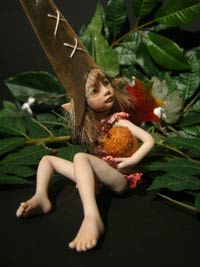 Ooak Baby Fairie Pixie Misha and the Acorn